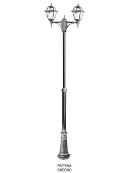 Podwójna latarnia ogrodowa WITRAŻ 185-285cm | sklep LEDco.pl