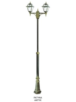 Podwójna latarnia ogrodowa WITRAŻ 185-285cm | sklep LEDco.pl