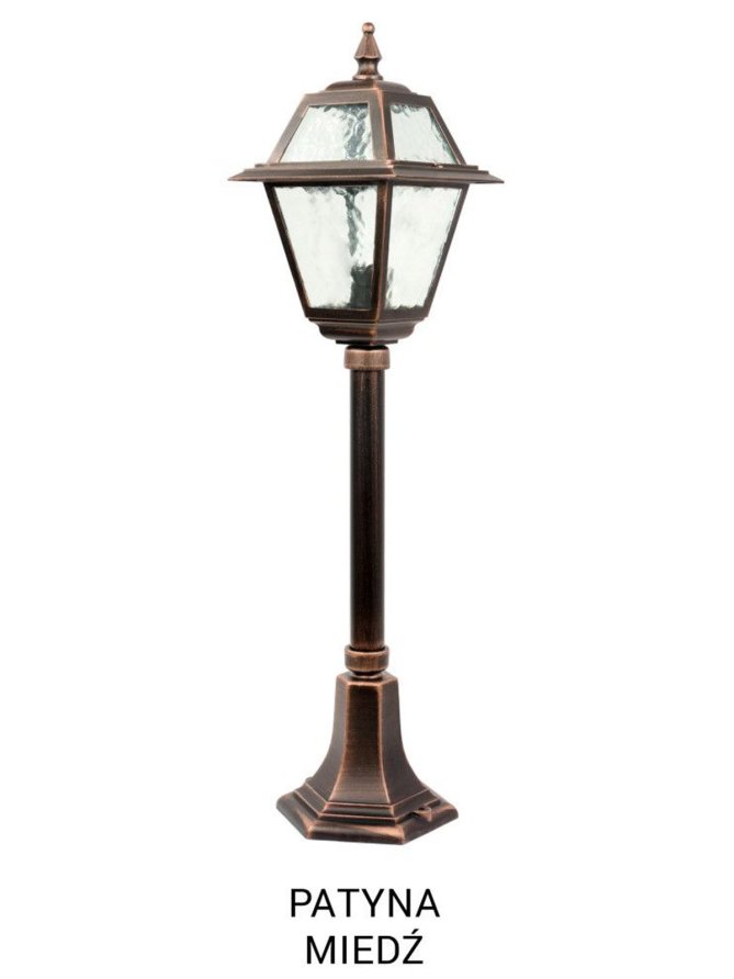 Lampa ogrodowa w angielskim stylu słupek oświetleniowy WITRAŻ 80cm