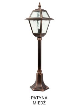 Lampa ogrodowa w angielskim stylu słupek oświetleniowy WITRAŻ 80cm