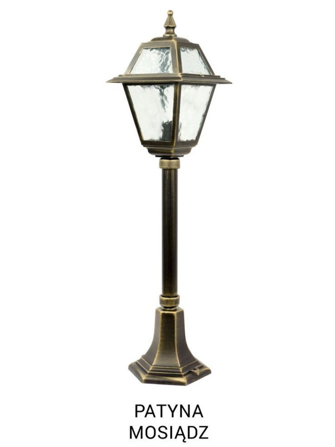 Lampa ogrodowa w angielskim stylu słupek oświetleniowy WITRAŻ 80cm