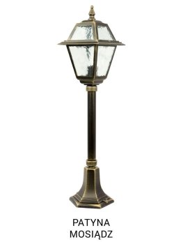 Lampa ogrodowa w angielskim stylu słupek oświetleniowy WITRAŻ 80cm