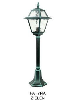 Lampa ogrodowa w angielskim stylu słupek oświetleniowy WITRAŻ 80cm