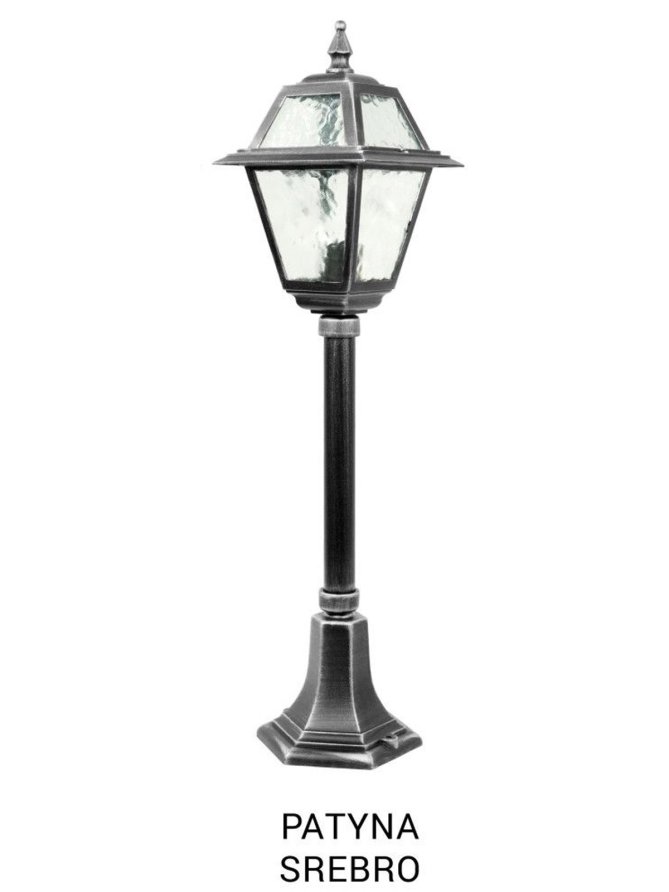 Lampa ogrodowa w angielskim stylu słupek oświetleniowy WITRAŻ 80cm