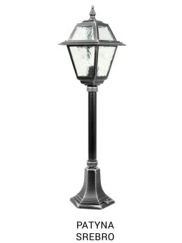 Lampa ogrodowa w angielskim stylu słupek oświetleniowy WITRAŻ 80cm