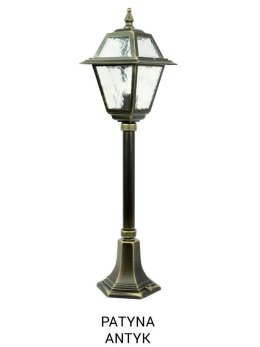 Lampa ogrodowa w angielskim stylu słupek oświetleniowy WITRAŻ 80cm