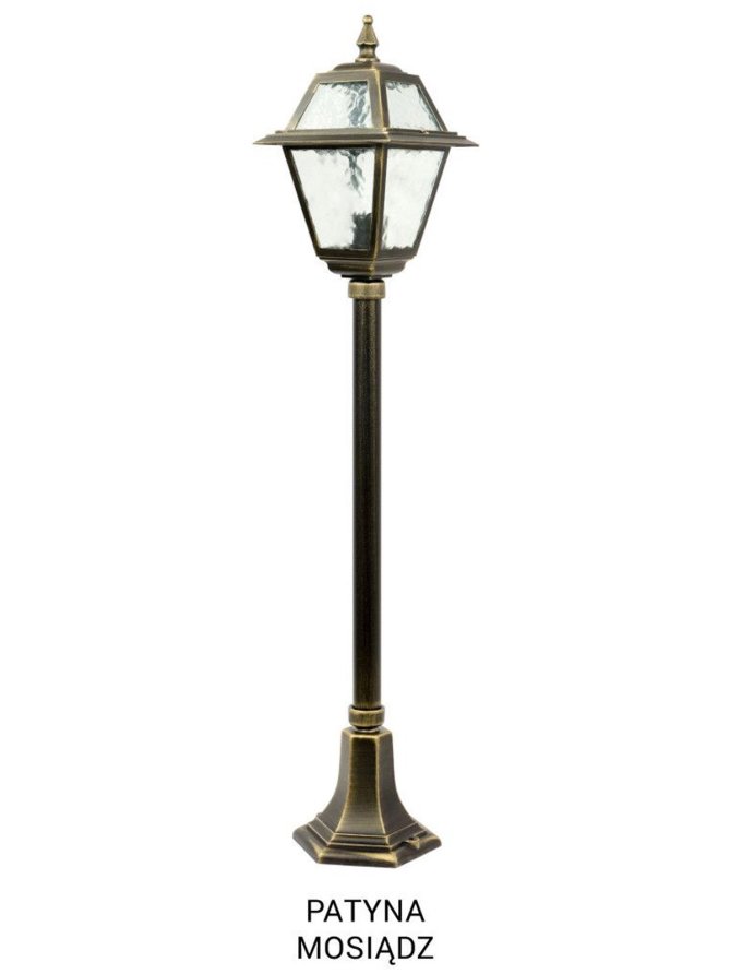 Słupek ogrodowy retro WITRAŻ 110cm E27 | sklep LEDco.pl