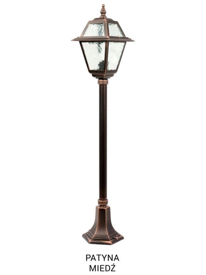 Słupek ogrodowy retro WITRAŻ 110cm E27 | sklep LEDco.pl