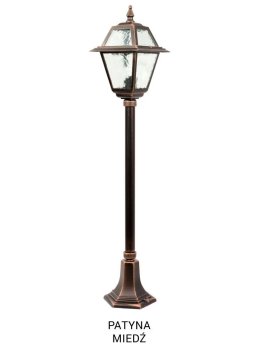 Słupek ogrodowy retro WITRAŻ 110cm E27 | sklep LEDco.pl