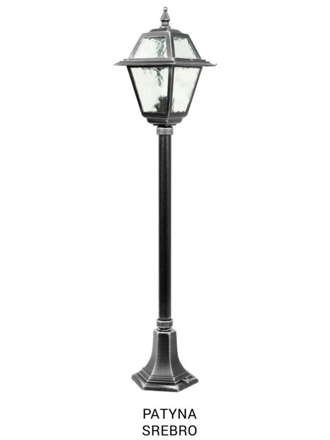 Słupek ogrodowy retro WITRAŻ 110cm E27 | sklep LEDco.pl