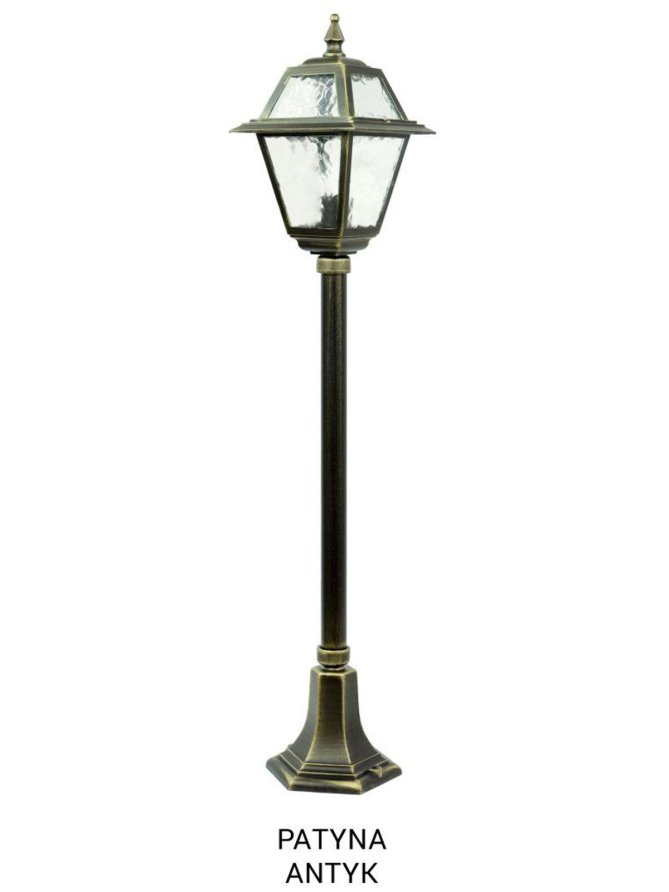 Słupek ogrodowy retro WITRAŻ 110cm E27 | sklep LEDco.pl