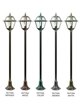 Latarnia ogrodowa retro WITRAŻ 160cm E27 | sklep LEDco.pl