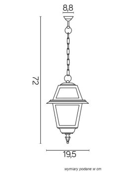 Lampa tarasowa wisząca WITRAŻ retro K 1018/1/N | sklep LEDco.pl