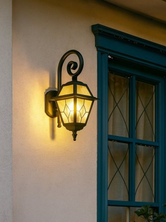 Klasyczny kinkiet zewnętrzny WITRAŻ 1xE27 K 3012/1/N | SU-MA 2