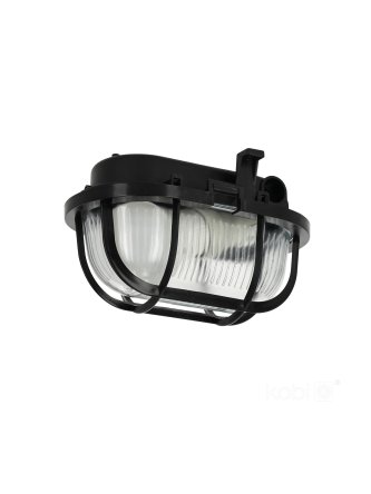 Oprawa kanałowa SOMA PC 1xE27 60 siatka plastik czarna Kobi 005231