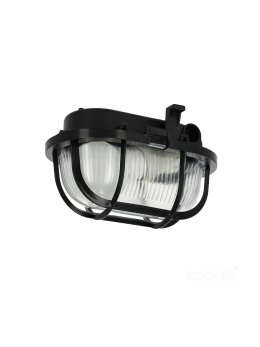 Oprawa kanałowa SOMA PC 1xE27 60 siatka plastik czarna Kobi 005231