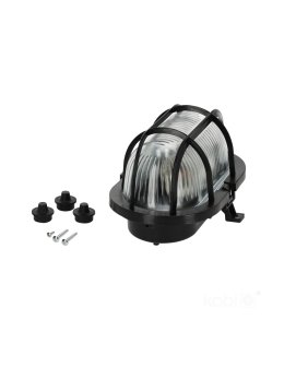 Oprawa kanałowa SOMA PC 1xE27 60 siatka plastik czarna Kobi 005231