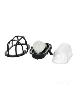 Oprawa kanałowa SOMA PC 1xE27 60 siatka plastik czarna Kobi 005231