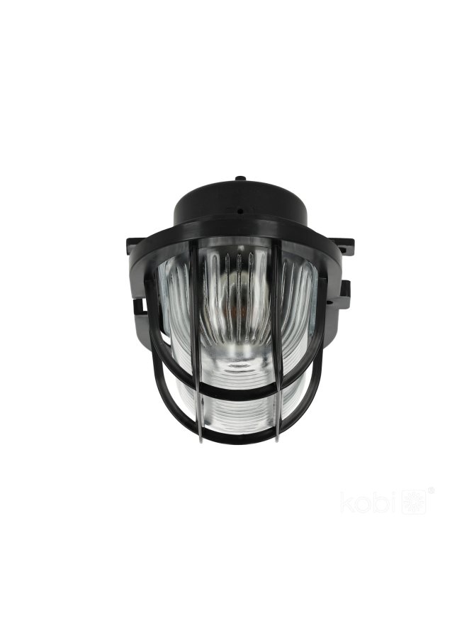 Oprawa kanałowa SOMA PC 1xE27 60 siatka plastik czarna Kobi 005231