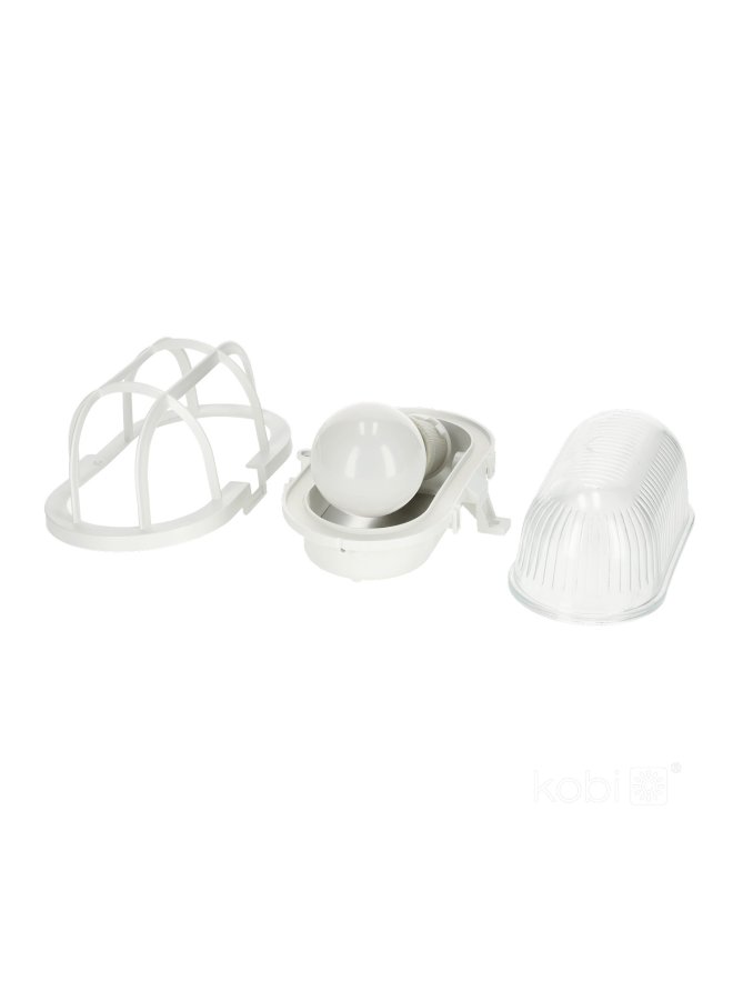 Oprawa kanałowa SOMA PC 1xE27 60 siatka plastik Kobi 001948