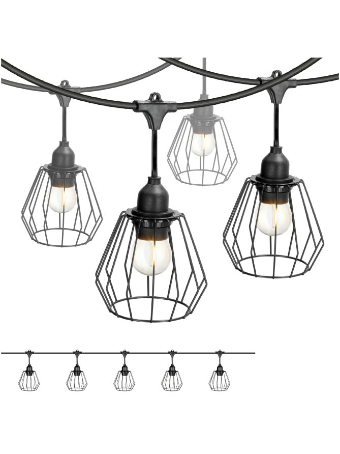Girlanda ogrodowa Zestaw CRETE 5m + kabel 5m + 5x klosz D1 005120