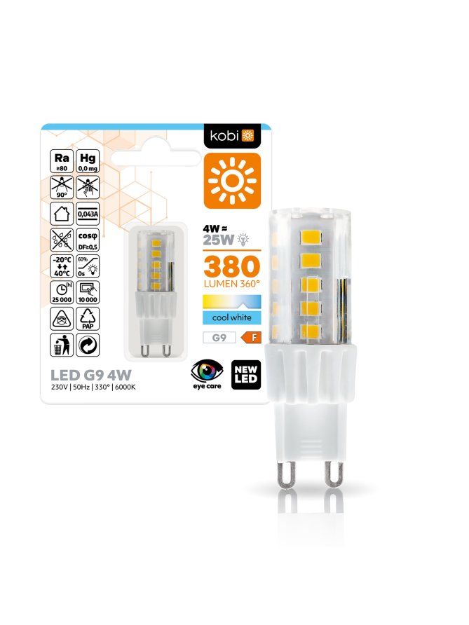 Żarówka LED G9 4W 6000K Kobi 001166