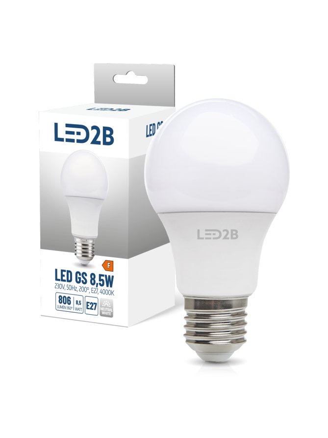 Żarówka LED GS 8,5W E27 4000K LED2B 001272
