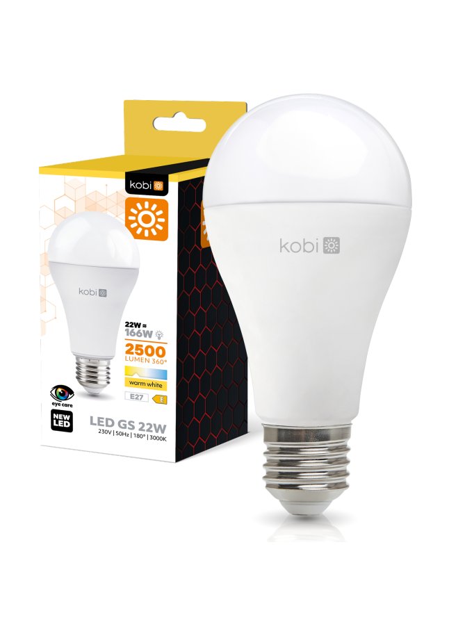 Żarówka LED GS 22W E27 3000K Kobi 004298