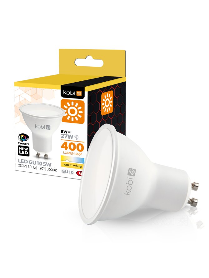 Żarówka LED GU10 5W 3000K Kobi 001215
