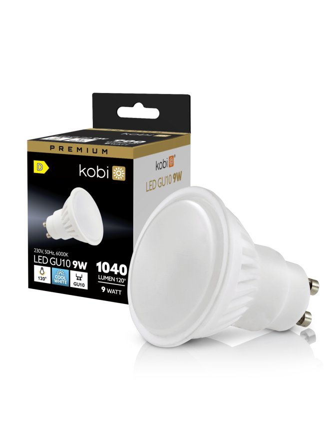 Żarówka LED GU10 9W 6000K Kobi Premium 001237