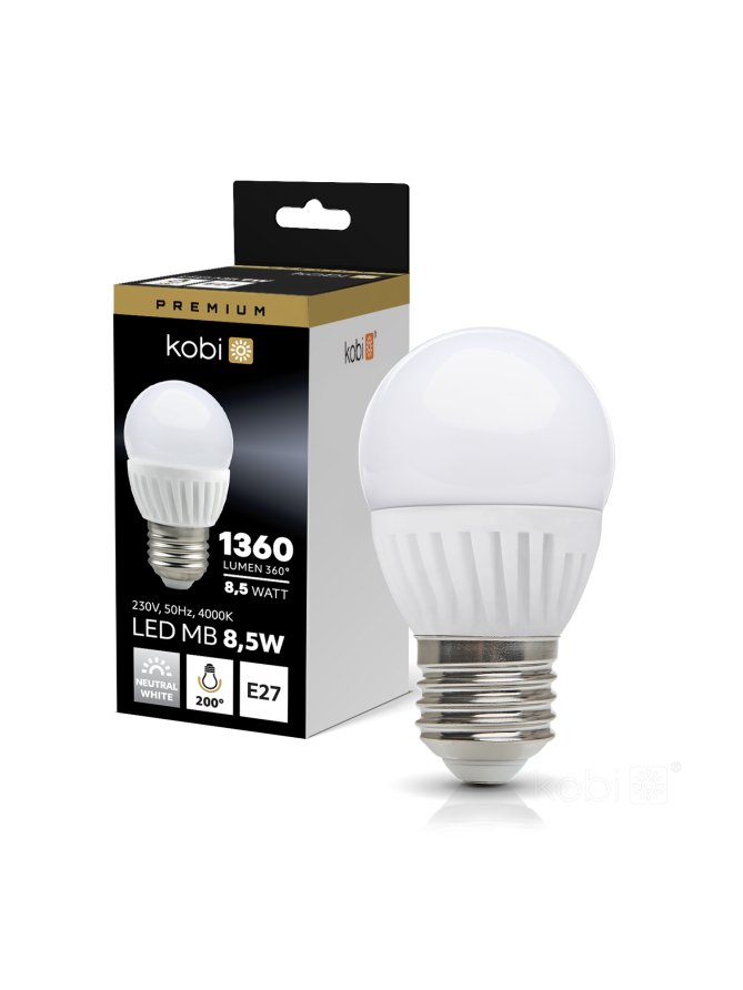 Żarówka LED MB 8,5W E27 4000K Kobi Premium 004462