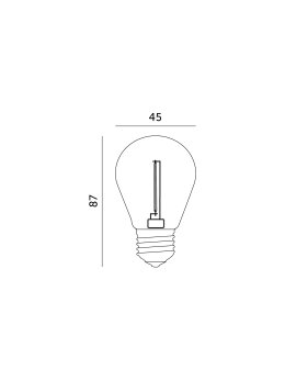 Żarówka LED ST45 1W E27 2700K LED2B 001251