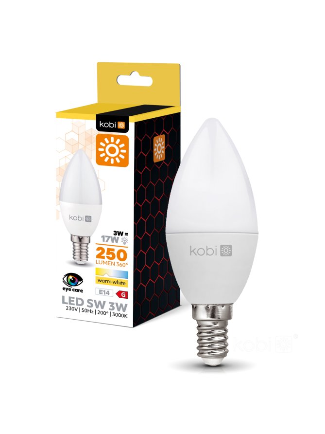 Żarówka LED SW 3W E14 3000K Kobi 001361