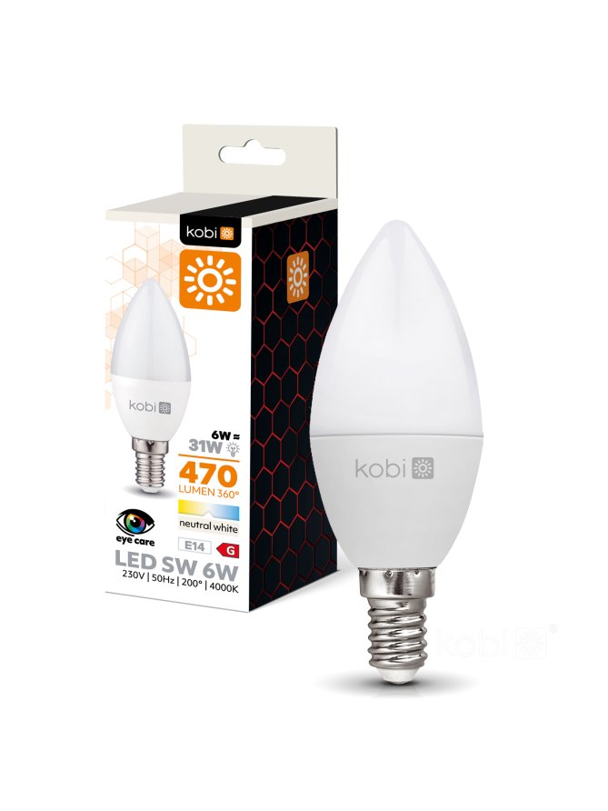 Żarówka LED SW 6W E14 4000K Kobi 001366