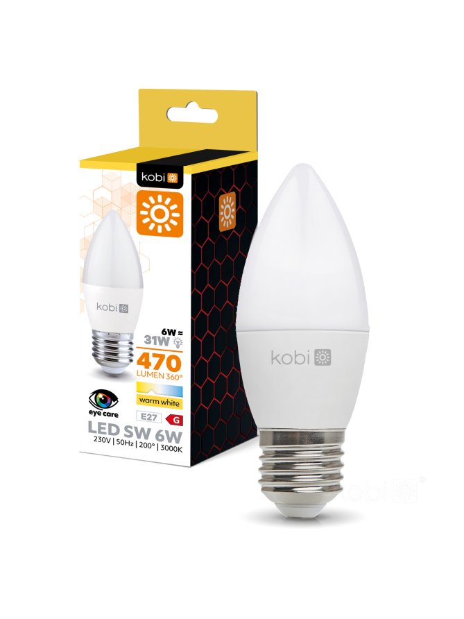 Żarówka LED SW 6W E27 3000K Kobi 001374
