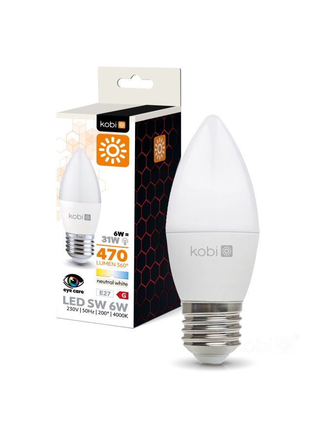 Żarówka LED SW 6W E27 4000K Kobi 001375