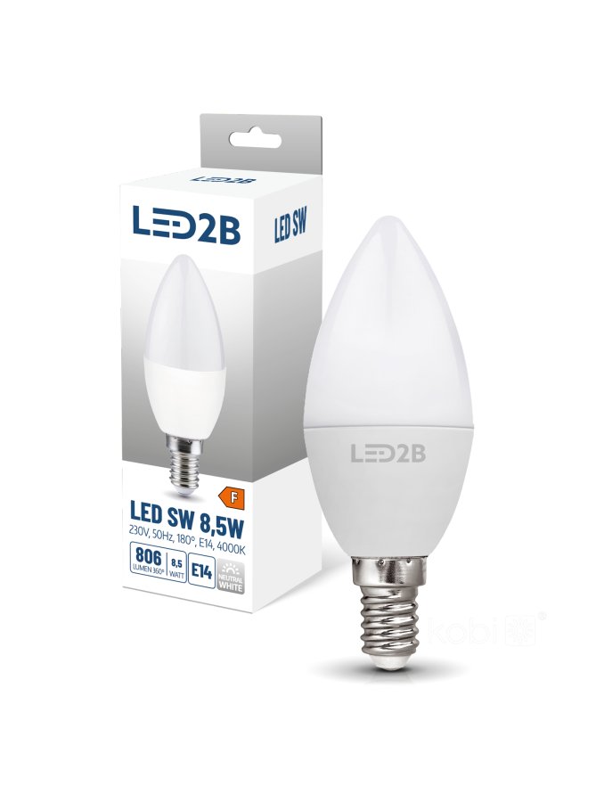 Żarówka LED SW 8,5W E14 4000K LED2B 001299
