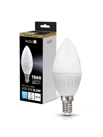 Żarówka LED SW 8,5W E14 6000K Kobi Premium 004460
