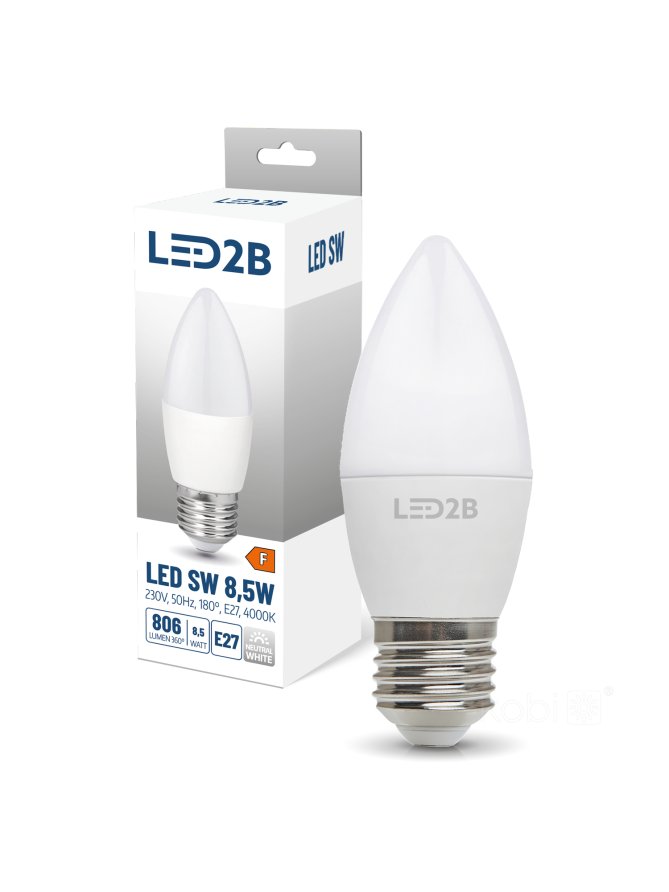 Żarówka LED SW 8,5W E27 4000K LED2B 001305