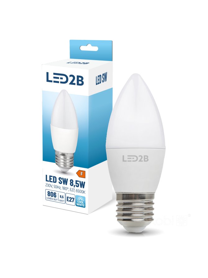 Żarówka LED SW 8,5W E27 6500K LED2B 001306
