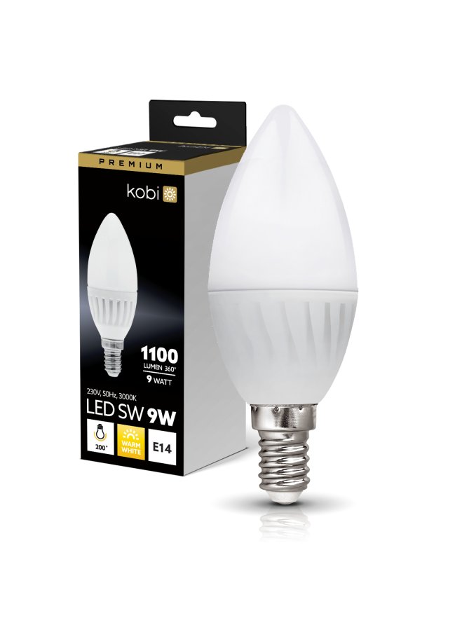Żarówka LED SW 9W E14 3000K Kobi Premium 001370