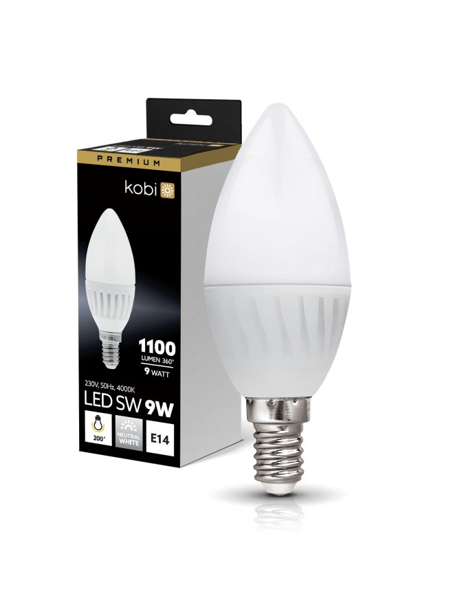 Żarówka LED SW 9W E14 4000K Kobi Premium 001371