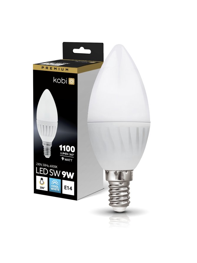 Żarówka LED SW 9W E14 6000K Kobi Premium 001372