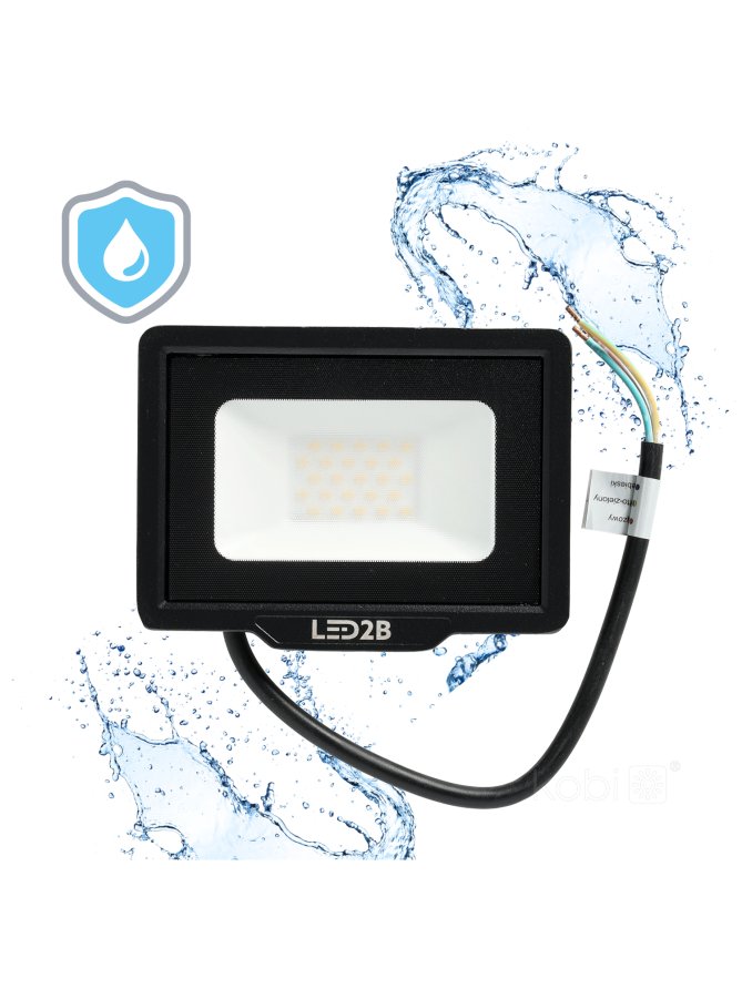 Naświetlacz LED halogen zewnętrzny MH 20W 4000K IP65 czarny LED2B 001648