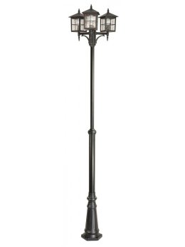Latarnia ogrodowa z trzema kloszami WENECJA 3xE27 280cm | LEDco.pl