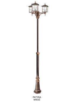 Latarnia ogrodowa z trzema kloszami WENECJA 3xE27 280cm | LEDco.pl