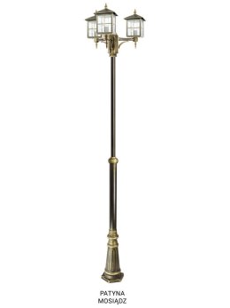 Latarnia ogrodowa z trzema kloszami WENECJA 3xE27 280cm | LEDco.pl