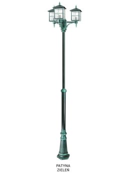 Latarnia ogrodowa z trzema kloszami WENECJA 3xE27 280cm | LEDco.pl