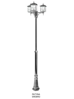 Latarnia ogrodowa z trzema kloszami WENECJA 3xE27 280cm | LEDco.pl