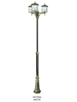 Latarnia ogrodowa z trzema kloszami WENECJA 3xE27 280cm | LEDco.pl